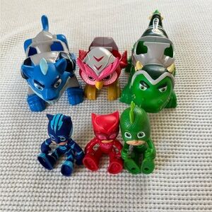 PJ Masks Power Hero Animal Trio Lot Vehical & Figure Lot Catboy owlette